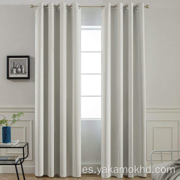 Cortinas opacas crema para sala de estar